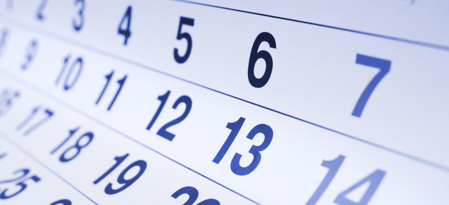 Calendar Closeup